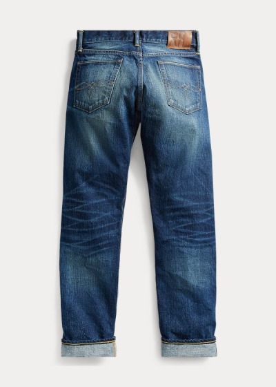 Men's Ralph Lauren Low Straight Selvedge Jeans | 617934XBA